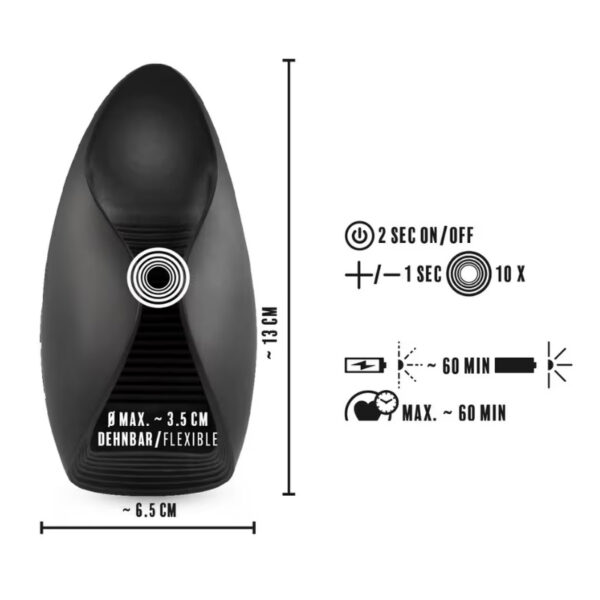 Rebel men's gear Vibrating glans masturbator