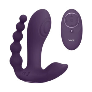 Vive Kata - Pulse Wave & Vibrating Double Penetration Vibrator Purple