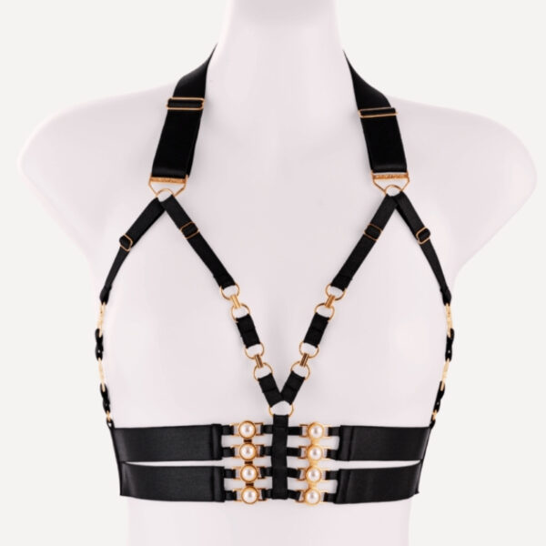 Kinky Diva Isis I – Open Halter Harness Bra OS