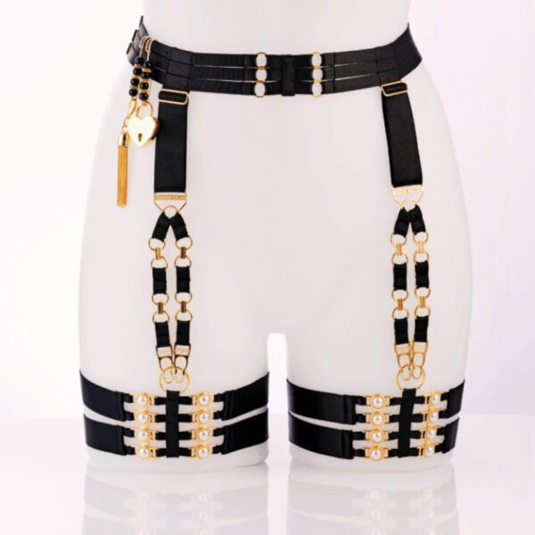 Kinky Diva Isis II – Suspender Belt / Thigh Garters 4 Clips