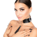 Kinky Diva Teasing Tassel - Collar zwart/goud