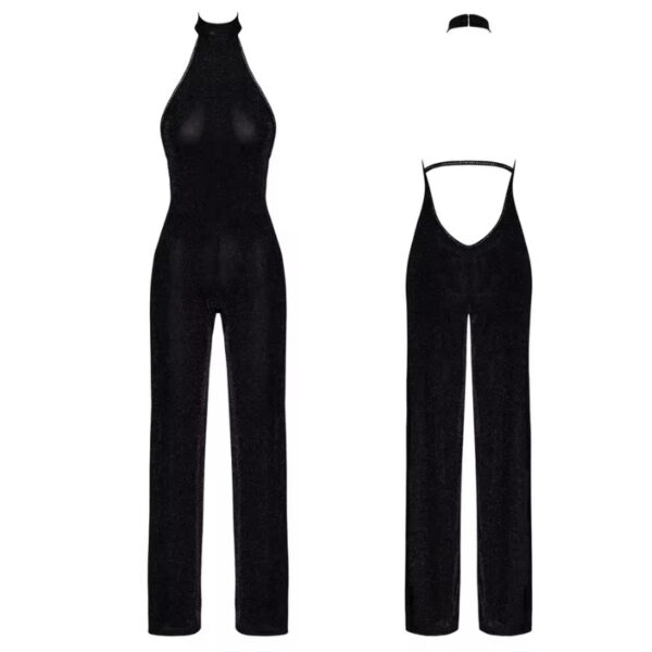 Noir Jumpsuit met glittersteentjes