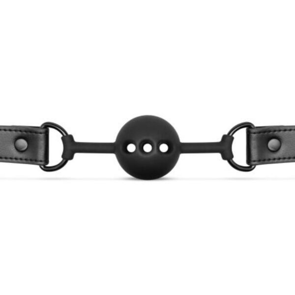 Open Siliconen Ball Gag - Zwart