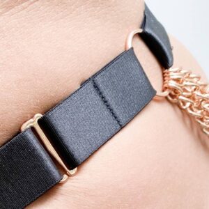 Kinky Diva Chain Belt zwart/rose goud - OS