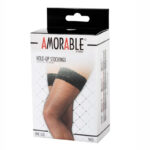 Amorable Hold-Up Fishnet kousen - One Size Black