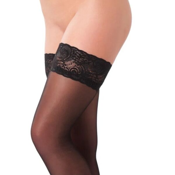 Amorable Hold-Up Stockings - One Size Black