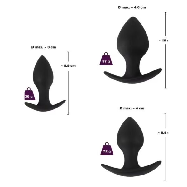 Black velvets 3-delige anal trainer set met gewichten