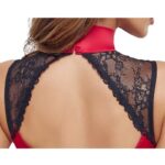 Cottelli Crotchless Body rood-zwart