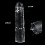 LoveToy Flawless Clear Penis Sleeve + 1" / 2.5 cm - Transparent