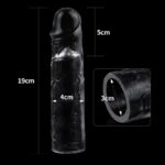 LoveToy Flawless Clear Penis Sleeve + 2" / 5 cm - Transparent