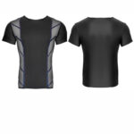 Nek shirt met blauwe streep