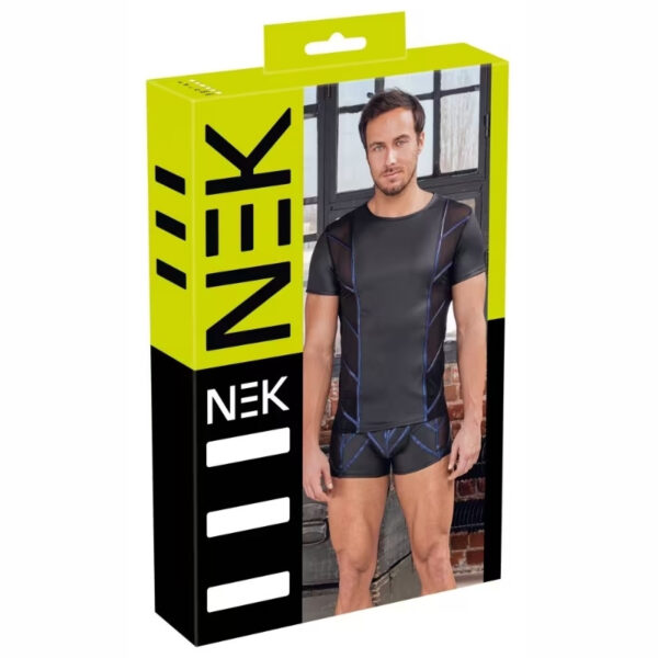 Nek shirt met blauwe streep