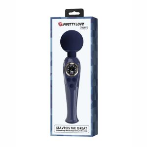 Pretty Love - Skyler - Wand Vibrator met Digitaal LED Display - Donkerblauw