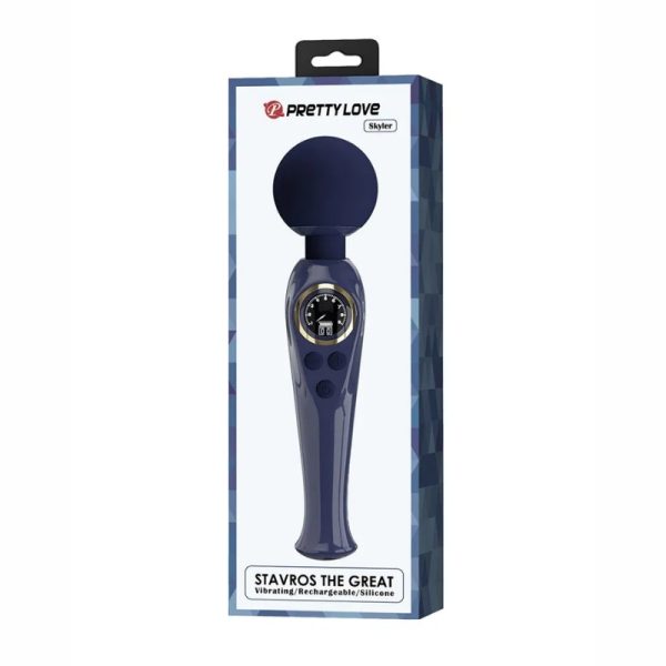 Pretty Love - Skyler - Wand Vibrator met Digitaal LED Display - Donkerblauw