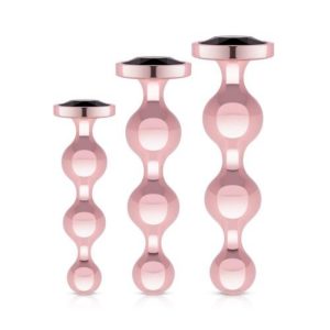 Rosy Gold Metalen Buttplug set - Roségoud