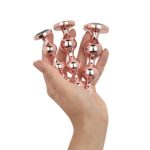 Rosy Gold Metalen Buttplug set - Roségoud
