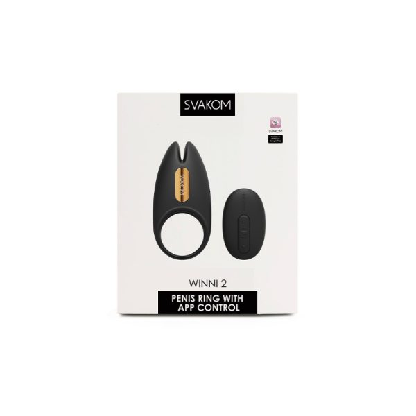 SVAKOM - Winni 2 - Cockring Vibrator with Remote Control - Black