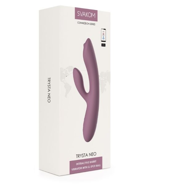 SVAKOM Trysta Neo - Rabbit Vibrator with Rolling Ball Function Paars