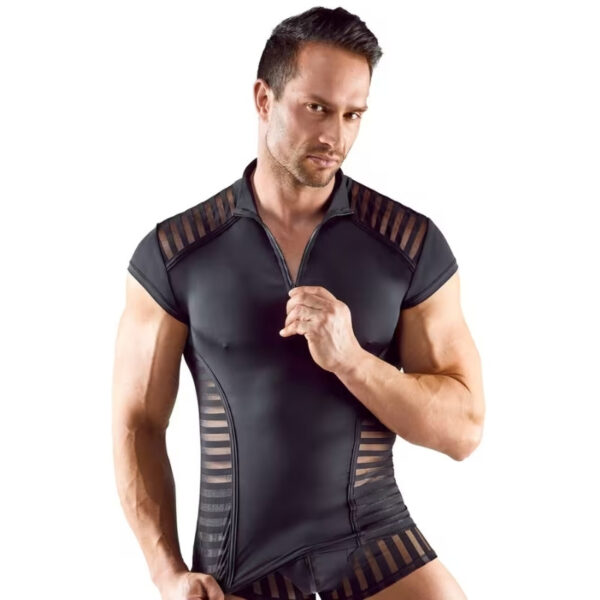 Svenjoyment Shirt met doorzichtige strepen