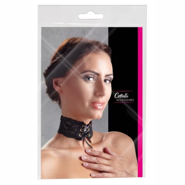 Cotelli Halsband met vetersluiting