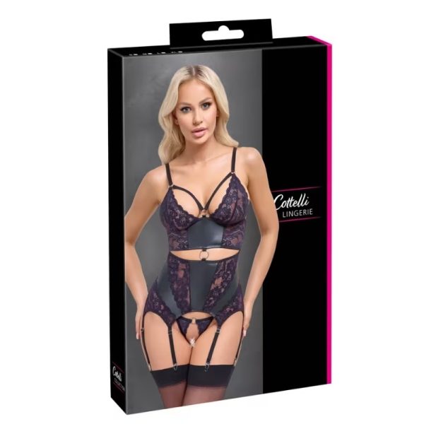 Cotelli corset set paars