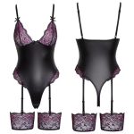 Cottelli body met kanten kousenbanden