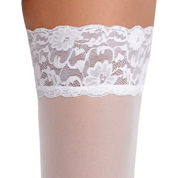 Cottelli hold-up kousen met kant - wit