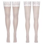 Cottelli hold-up kousen met kant - wit