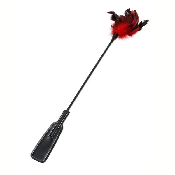 Double Pleasure Whip - zwart/rood