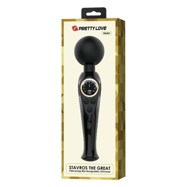 Pretty Love Skyler - Wand Vibrator met Digitaal LED Display - Zwart