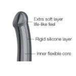 Strap-On-Me Dual Density Dildo paars M - 18 cm