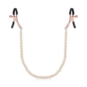 Rosy Gold - Tepelklemmen met parelketting