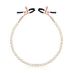 Rosy Gold - Tepelklemmen met parelketting