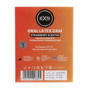 EXS Oral Dam Aardbei- 1 stuk