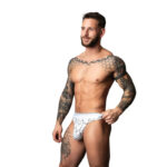 Male Power Thong - White Marble