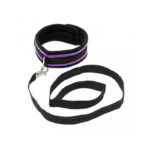 Rimba Collar with leash, Purple-Black