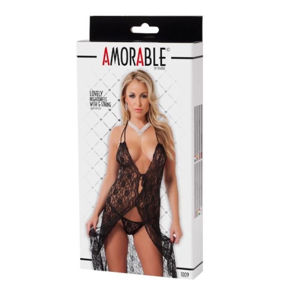 Amorable Lingerie dress - Zwart OS