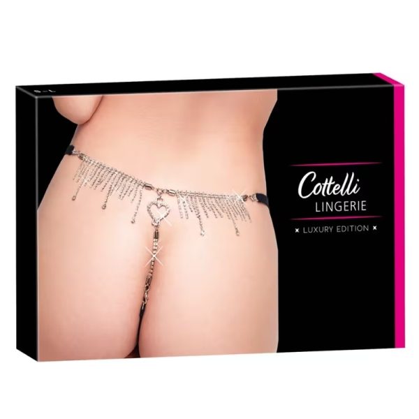 Cottelli string met strasssteentjes S-L