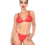 Kinky Diva – Spicy Bra & Slip Rood