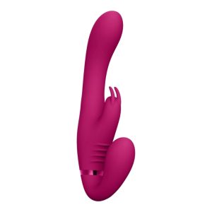 Suki - Vibrating Strapless Strap-on Rabbit Roze