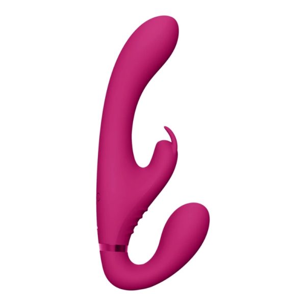Suki - Vibrating Strapless Strap-on Rabbit Roze