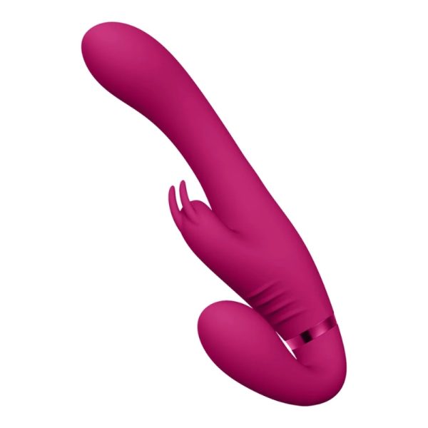 Suki - Vibrating Strapless Strap-on Rabbit Roze