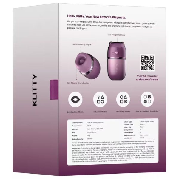 Svakom Klitty - Oplegvibrator met lik- en zuigfunctie