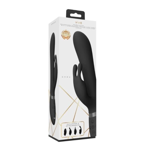Vive Chou - G-Spot Rabbit & Clitoral Stimulator - Zwart