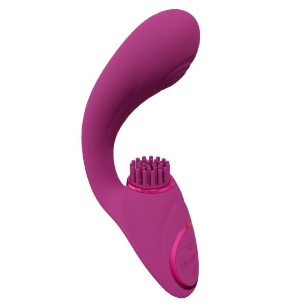Vive Gen - Triple Motor G-Spot Vibrator with Pulse Wave and Vibrating Bristles Pink