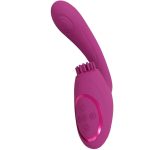 Vive Gen - Triple Motor G-Spot Vibrator with Pulse Wave and Vibrating Bristles Pink