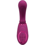 Vive Gen - Triple Motor G-Spot Vibrator with Pulse Wave and Vibrating Bristles Pink