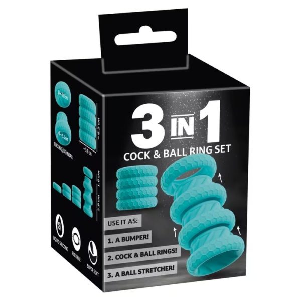 You2Toys 3-in-1 Cock & Ball Ring Set